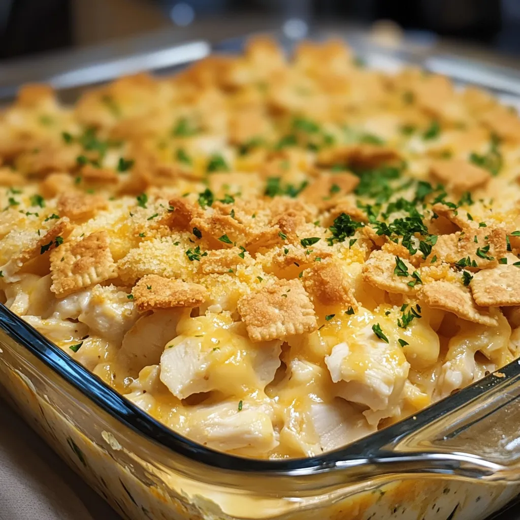 Buttery Ritz Cracker Chicken Casserole Recipe