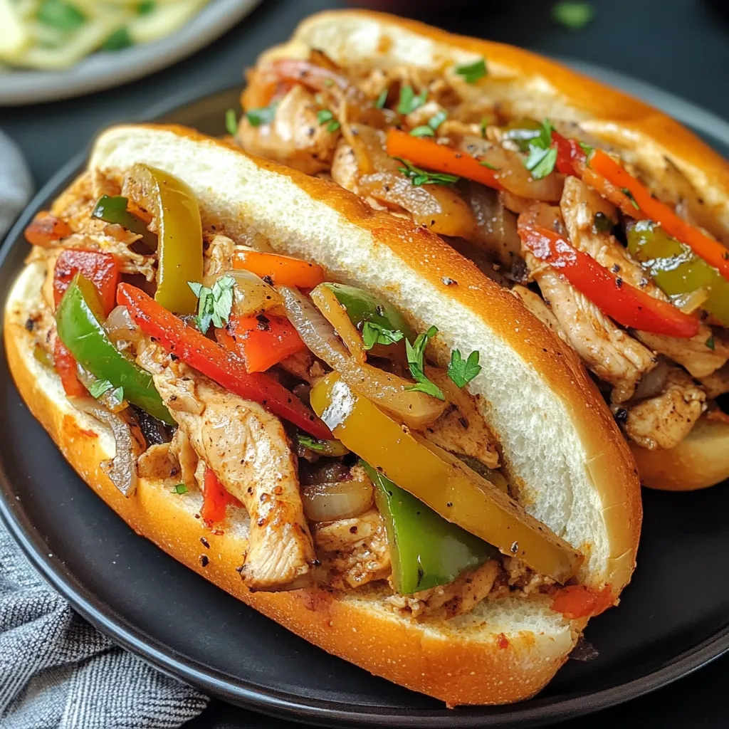 Ultimate Lazy Slow Cooker Chicken Cheesesteak Sandwich Recipe